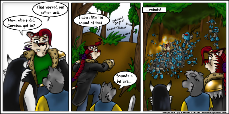 corobas fights robots