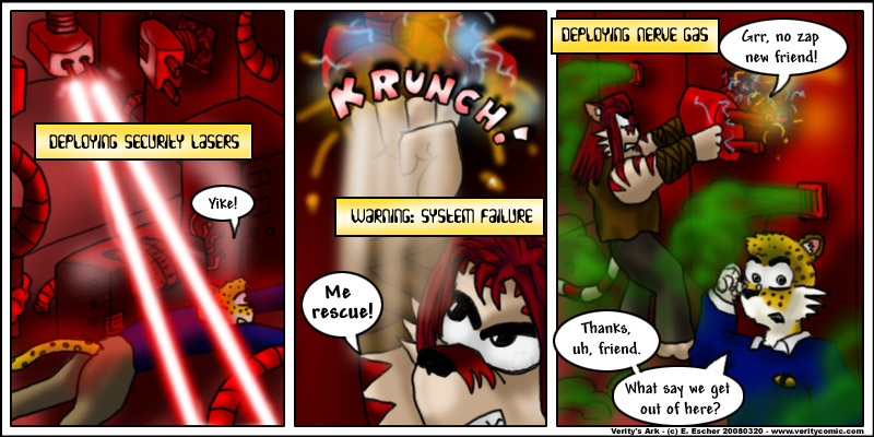 lasers and poison gas attack sabe and corobas