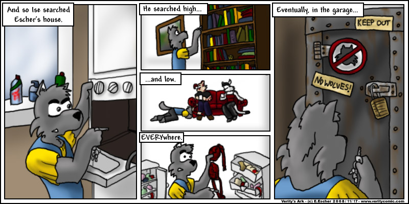 Isegrim finds a not-so-secret door.