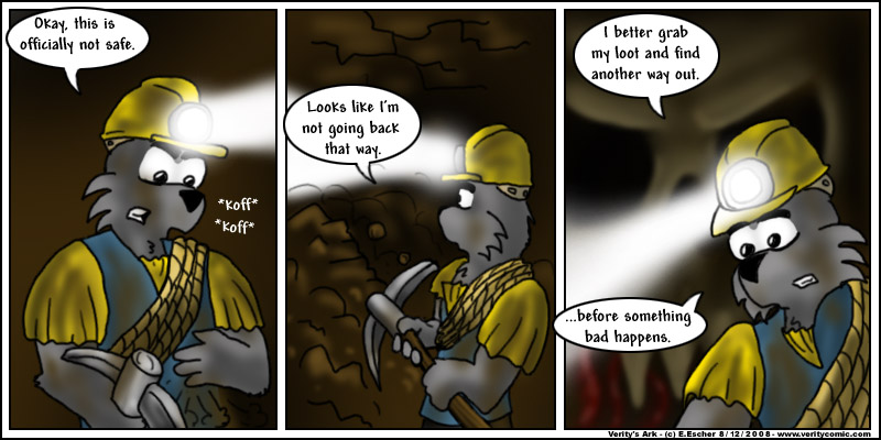 Isegrim is trapped by a rockfall