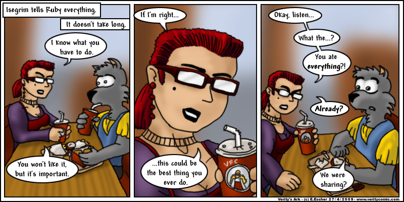 Isegrim doesnt like sharing his food