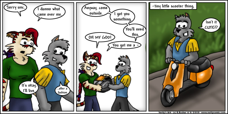 isegrim wolf bought a scooter for escher