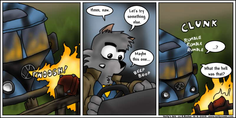 Isegrim discovers the flamethrower