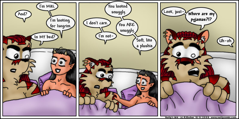 Mikisha thinks Escher is snuggly