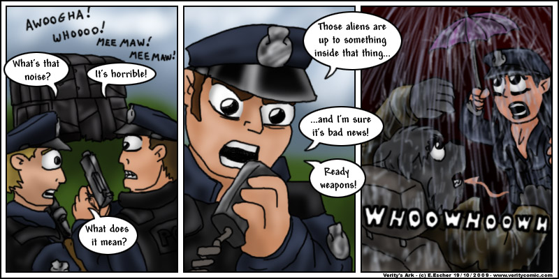 Cops close in as the bus fills with water