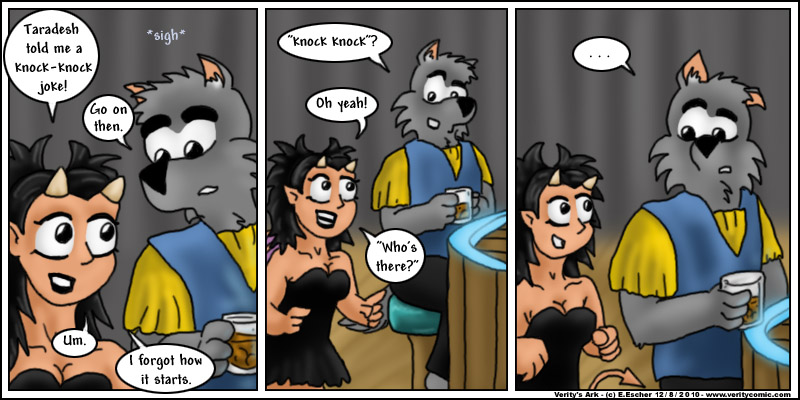 Miki tells a joke. Almost.