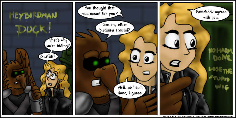 Mysterious graffiti helps our heroes