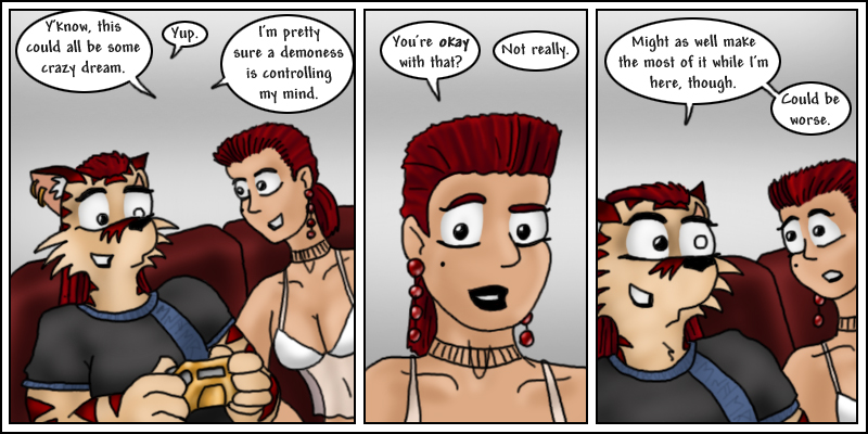 Escher and Runy discuss reality, dreams and mind control