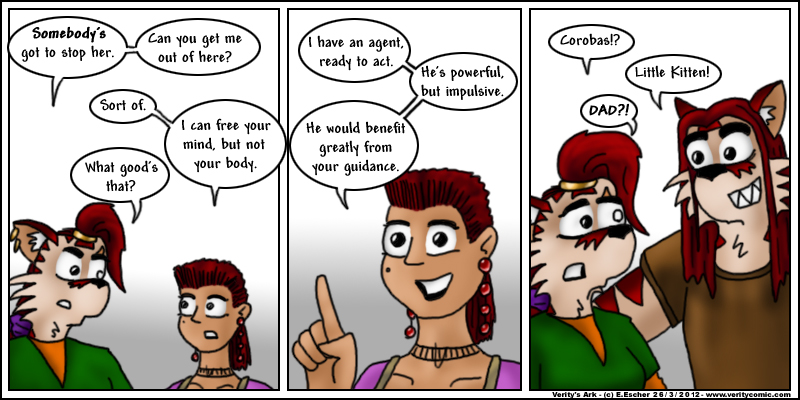 Corobas needs escher's help