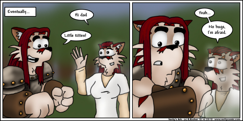 Corobas tries to hug Escher