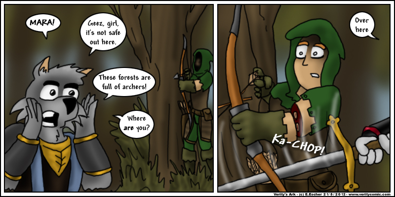 Mara disables an archer