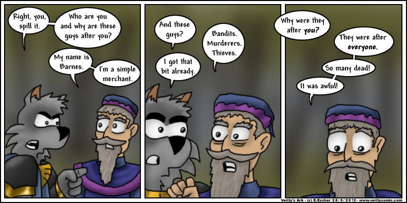 Isegrim questions the old man