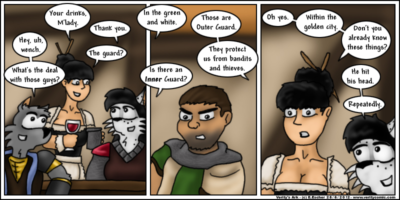 Isegrim asks about the city guard