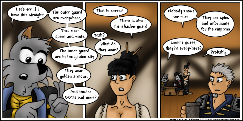 Isegrim asks about the city guard (again)