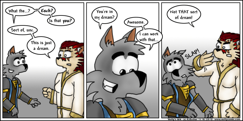 Escher appears to Isegrim in a dream