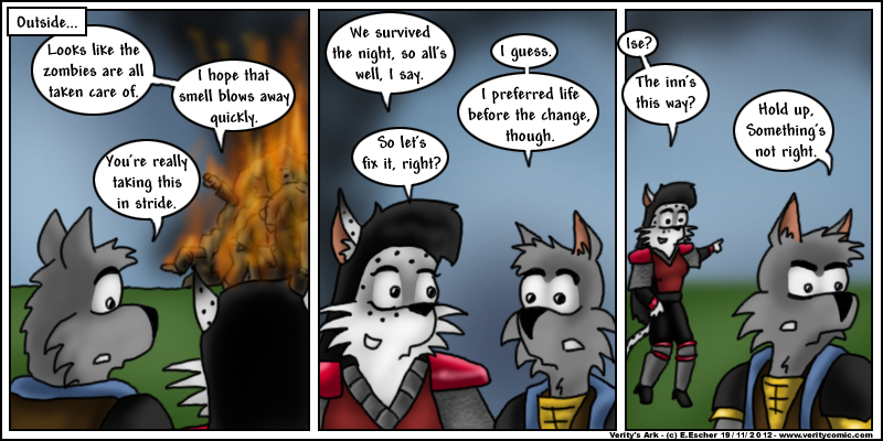 The zombies are on fire.