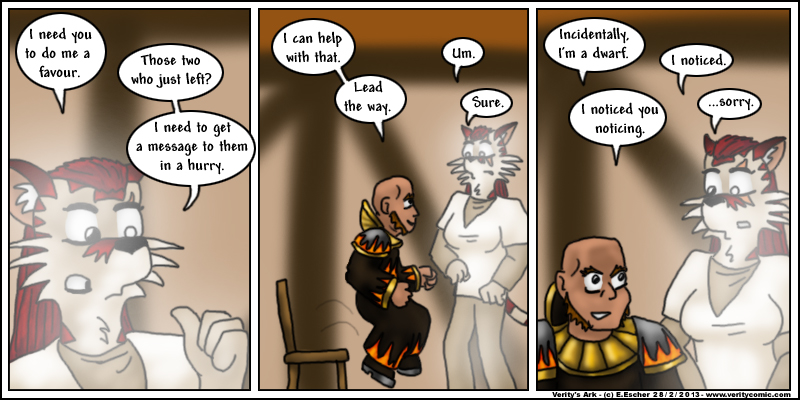 The fire mage is a dwarf.