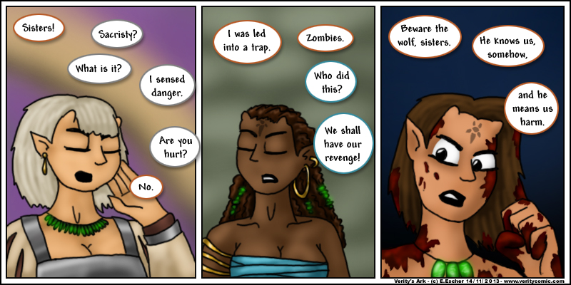 Three sisters spred the word - beware the wolf.