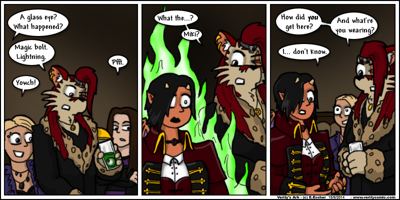 Miki arrives at the goth bar